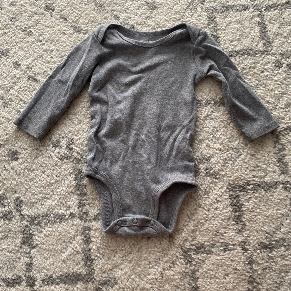 Grey Long Sleeve Onesie